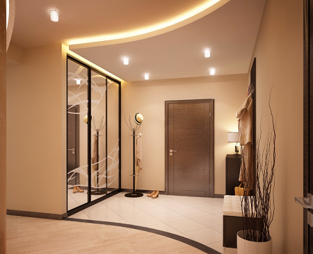 Hallway design: photo of a small corridor, furniture in the interior
