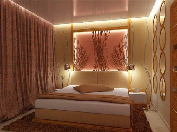 Bočna svjetla zatamniti spuštenog stropa u spavaćoj sobi upaljača