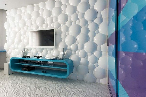 Sienų 3d interjero leidžia paįvairinti ir padaryti kambario dizainas unikalus tiesos