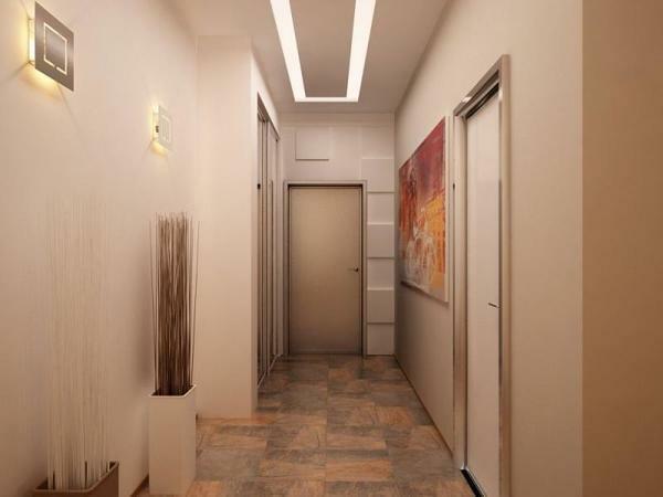 Reparatie in een hal met een smalle corridor Foto: Appartement ideeën en opties, Ikea, modulaire, echte interieur tot 30 cm