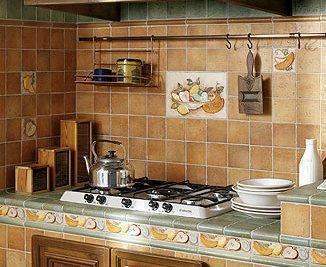 En raison de son aspect pratique et la durabilité, la tuile est parfaite pour le revêtement des équipements de cuisine