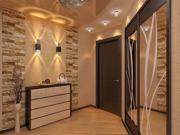 Javítása a folyosón a lakásban kompakt fotó: Belseje egy kis folyosó, egy kis design, a tényleges tervezési