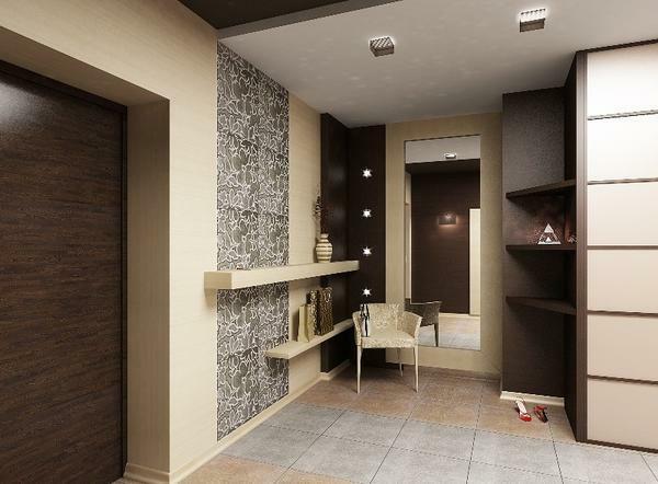 Gömme dolap koridorda: Mobilya koridorda köşesi, stüdyo dairede dolaba bir oda, bir niş ve tasarım
