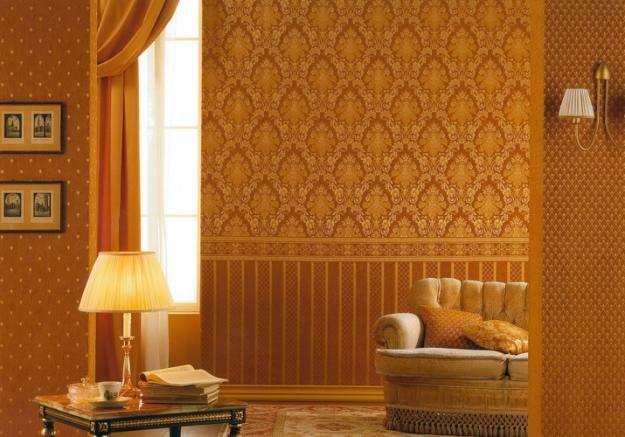 Duvar, farklı duvar kağıdı yapıştırma Kombine, cam, iki renk, kemer üzerinde macun olarak kontrplak kepekli kaplama üzerinde dekoratif bir taş tutkal mümkündür