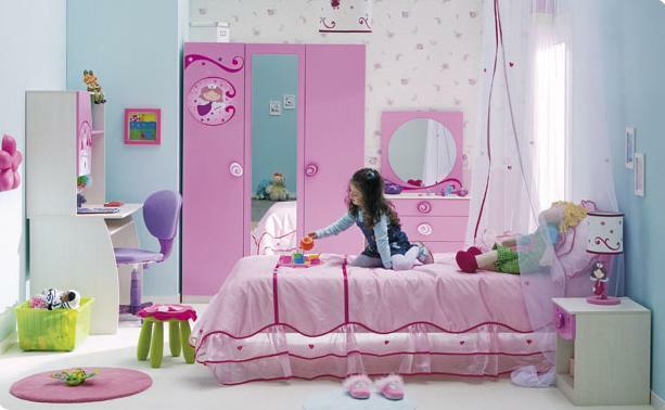genç kızlar için bir çocuk odası tasarlayın