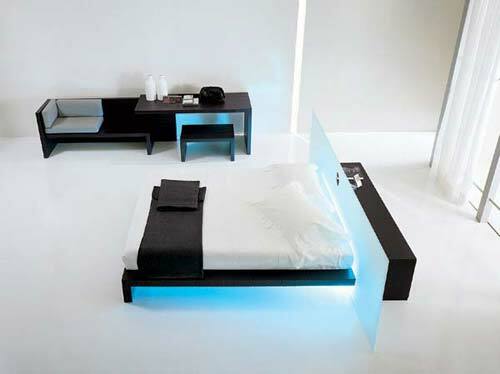 kambario dizainas į minimalizmo stilių