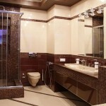 Dizainas vonios kambarys su dušo kabina