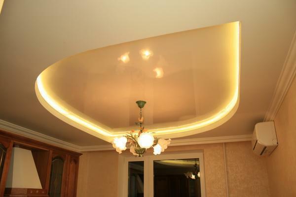 To make a ceiling with a backlight is quite simple: you should connect the tape correctly and choose a solution for fixing it