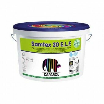 Op de foto Samtex 20 - weerbestendige afwasbare verf van de Duitse fabrikant Caparol