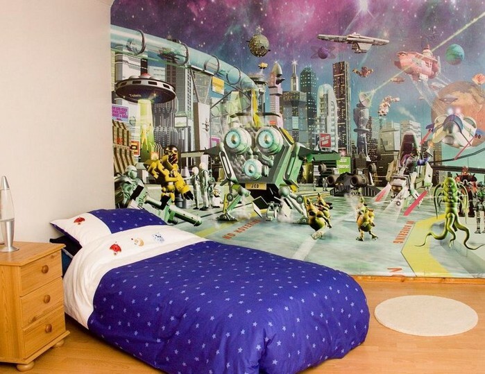 איך לבחור טפטים לקירות ציור עדיף עבור החדר של הילד, איזה צבע?