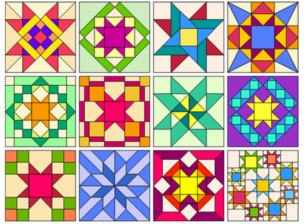 Schémy vzorov pre patchwork