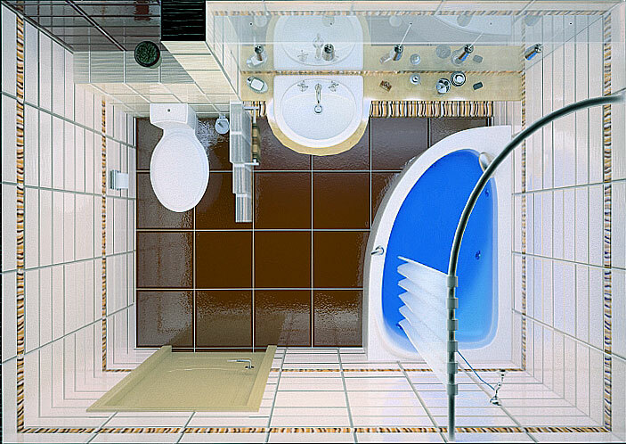 Aménagement de la salle de bain à Khrouchtchev