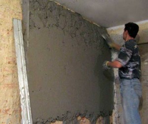 Putsning väggarna med sina egna händer: teknik och ingenjörs tillämpning av lösningen på väggen