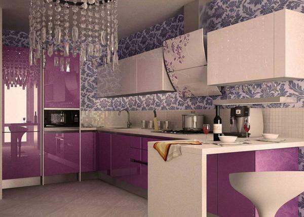 Acrylic wallpaper will help make the kitchen cozy and attractive, but you need to wash them with extreme caution