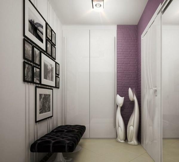 Design omklædningsrummet foto 3 m: 1 entré, korridor 5 og 4 kvadratmeter i en lejlighed, et eksempel på reparationen