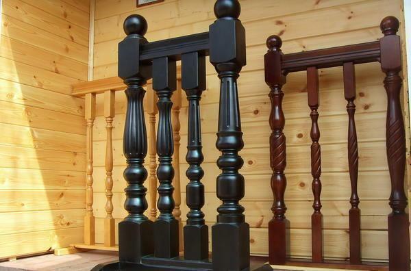 Elemen tangga kayu: bahan menyelesaikan pinus, balon komponen, bagian dan mencakup untuk alas, minyak untuk konstruksi