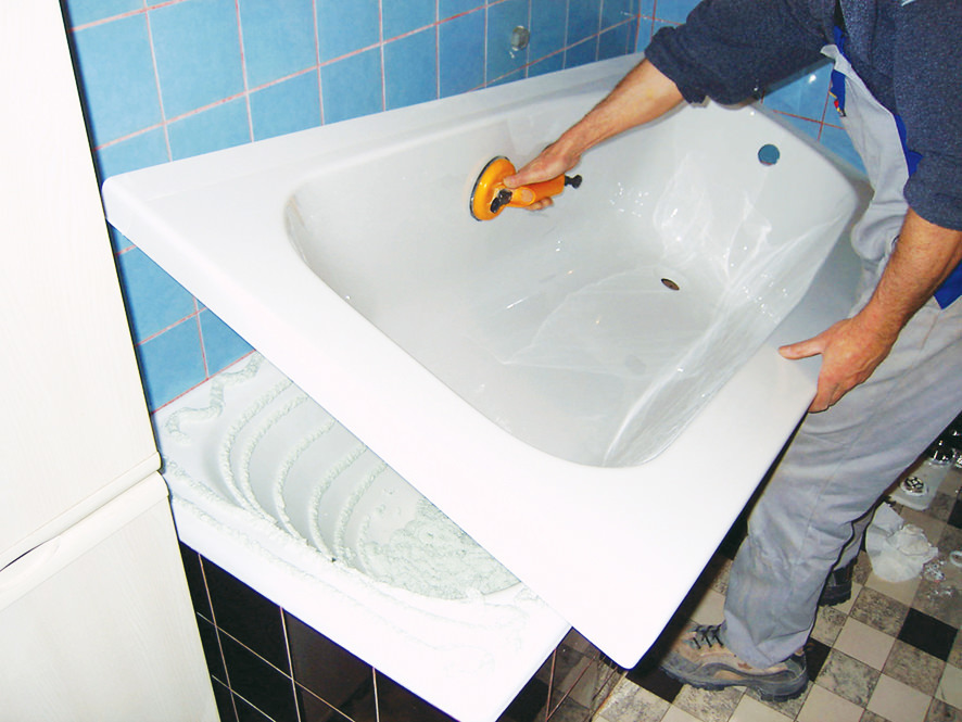 Acrylic bath liner: install by yourself