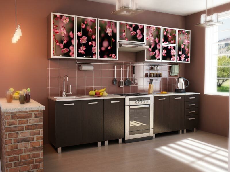 Eksempel på kjøkken design i panelet huset