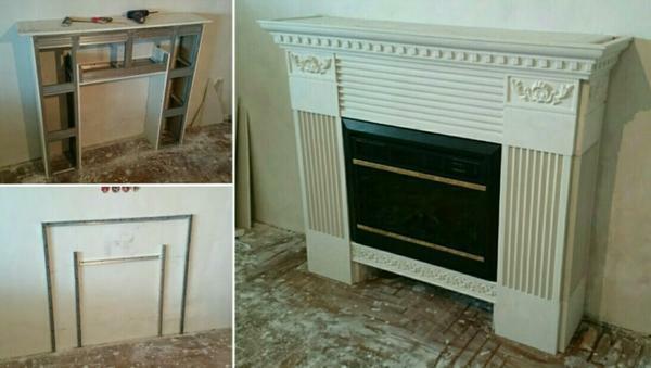 In order to make a sturdy and beautiful decorative fireplace, you must first purchase quality plasterboard sheets