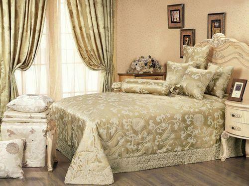Correctly chosen curtains in the bedroom will help to make her design unusual and stylish