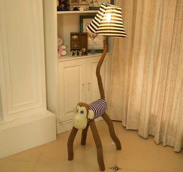 A lámpa formájában egy majom design tökéletes a gyermek szobájába