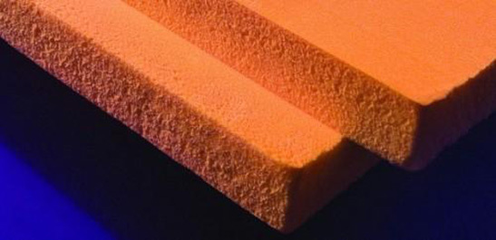 Sheets of extruded polystyrene foam.