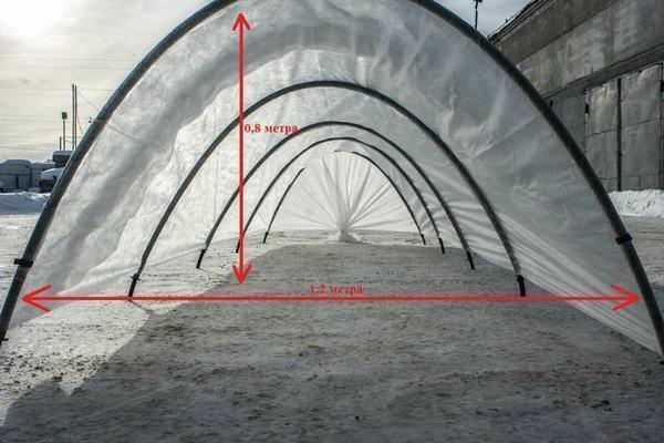 The required number of arcs for the greenhouse can be calculated from the formula