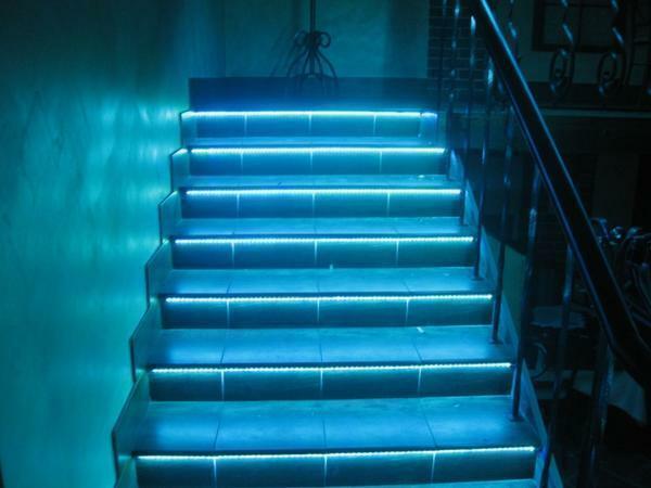 To illuminate the staircase perfectly suited LED strip