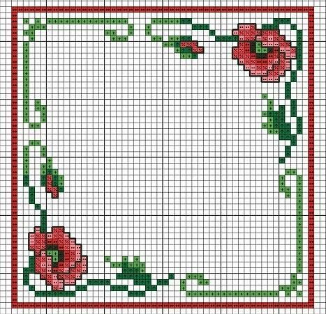 Give your napkins a new life with cross stitch