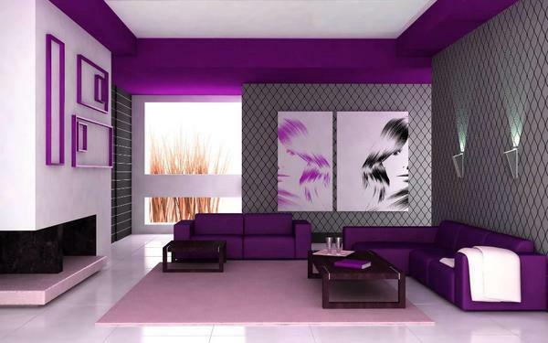 When decorating the interior walls of the living room, it is necessary to take into account the peculiarities of the furnishing in order to exclude the contradictions of the color solution with the purpose of the room and its setting