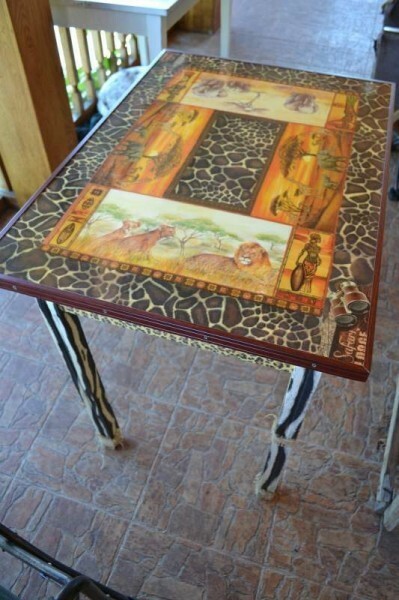 cozinha mesa em estilo safari