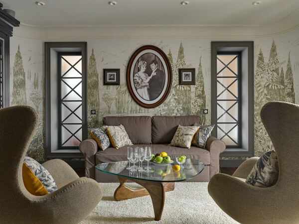 Calm tones, classic combination, and what else is needed for a comfortable living room