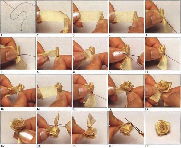 Topiary de rosas: instrucciones paso a paso de servilletas, papel corrugado, cómo hacer de cintas de raso