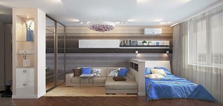 Lai guļamistaba, dzīvojamā istaba izskatījās harmoniski dizainu, izmantot vienu stilu