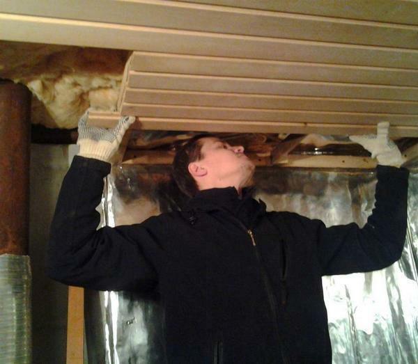 Insulation of the ceiling in the bath is an important part of the process of arrangement of such a premise
