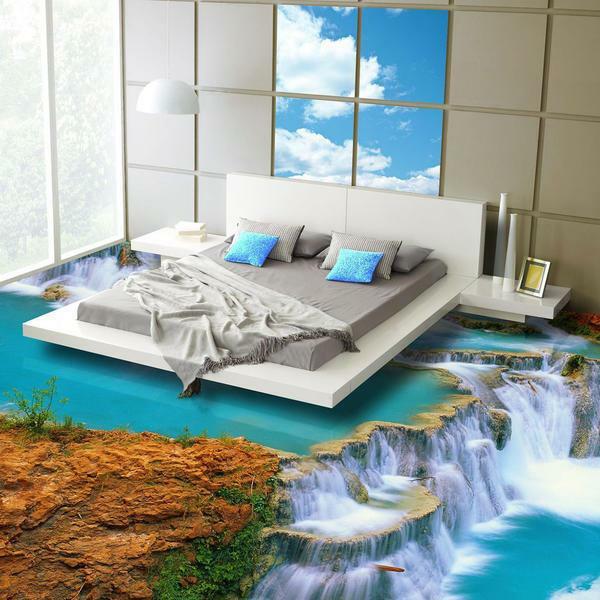 Create an unusual room will help 3D wallpapers in combination with the bulk 3D floor