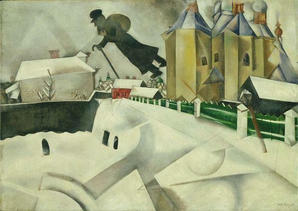 Pre ľahké povahy a rojkov dobre hodí reprodukciou Marc Chagall