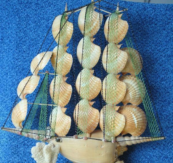Panel "Ship made of seashells" will be an excellent gift to a man who loves the sea