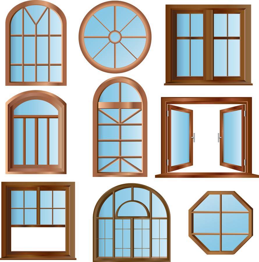חלונות בצורות שונות