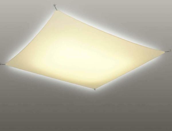 I lampadari piatti possono utilizzare tutti e tre i tipi di lampade: alogene, fluorescente, LED