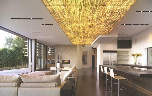 Unusual design of the ceiling will help make the room creative
