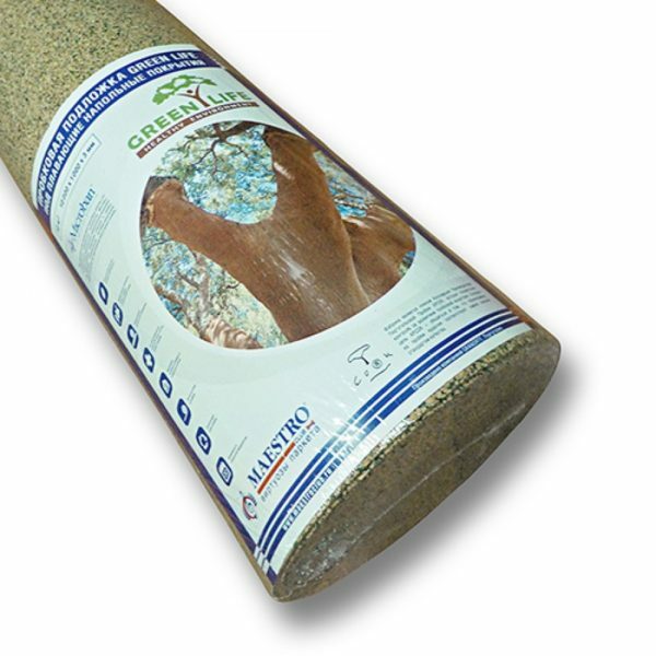 Kork substrat tillverkas i rullar av 10 kvadratmeter