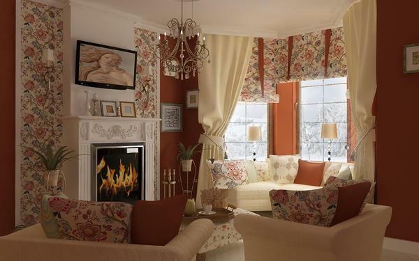 To issue a hall and spend zoning in a private house will help different in color and texture wallpaper