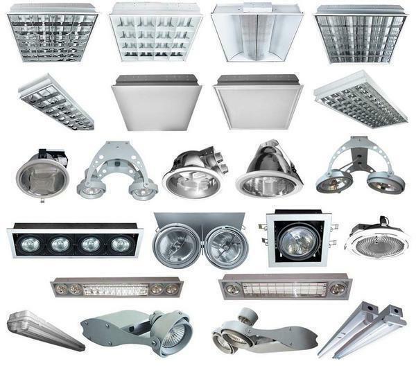 There are many varieties of built-in fixtures for suspended ceilings
