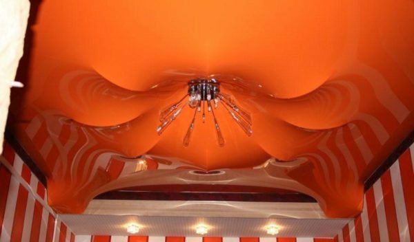 PVC film allows you to create three-dimensional ceilings
