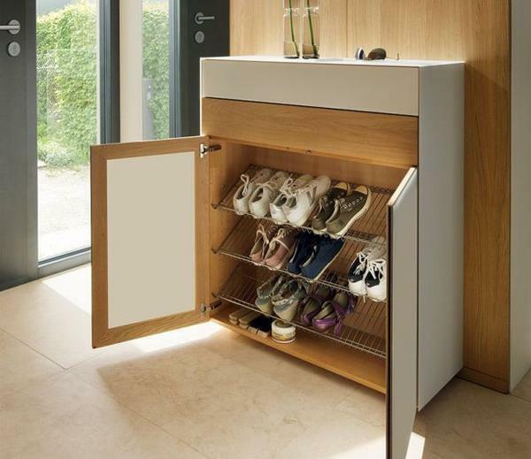 The shoe helps to organize the space in the hallway