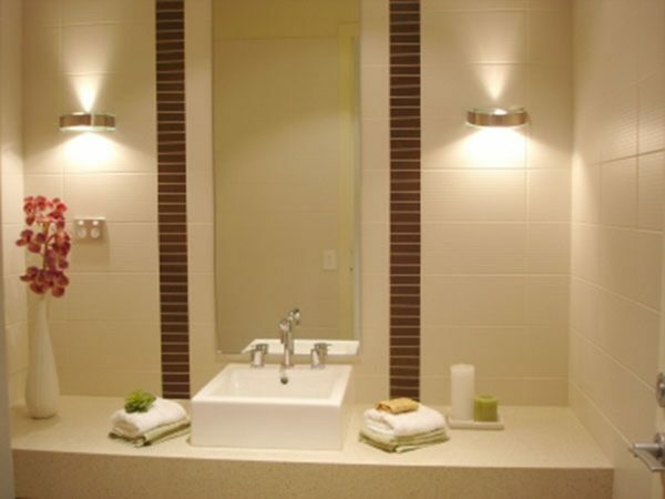 lavabo üzerinde Arkadan aydınlatmalı ayna - özellikle pratik bir çözüm