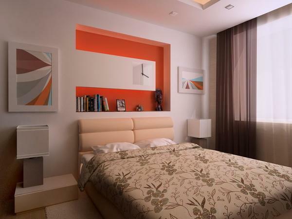Mavčne police omogočajo, da se notranjost spalnica moderna in elegantna