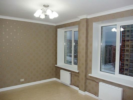 Slopes of plasterboard plastered similarly can be painted in white or any other color