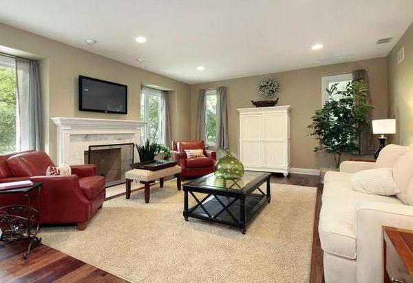 The interior of the living room should be warm and cozy, which creates a joyful atmosphere